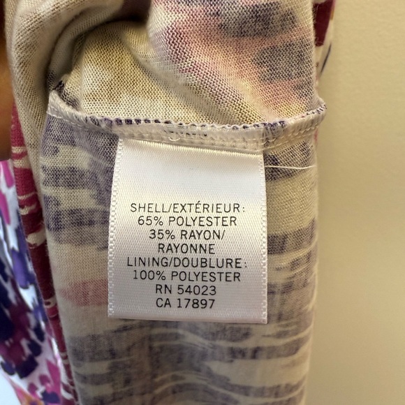 Banana Republic Sun Dress Abstract Pattern Adjustable Straps Women’s Size XL - Picture 8 of 8